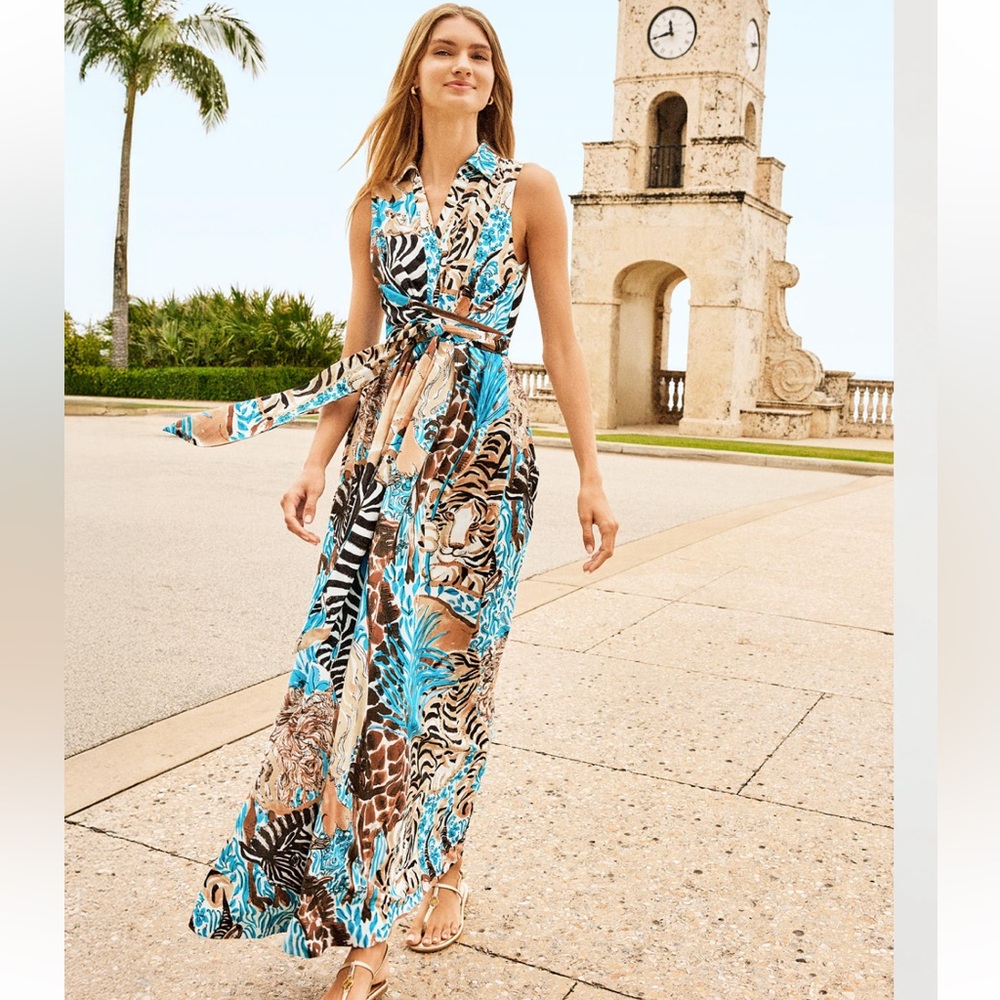 Marria Stretch Maxi Shirtdress, Lily’s Zoo